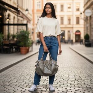 Big Buddha Textured Olive Green Handbag